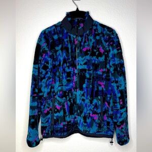 American Eagle Teddy Sherpa Multicolor Lined Full Zip Sweater Jacket Size L‎